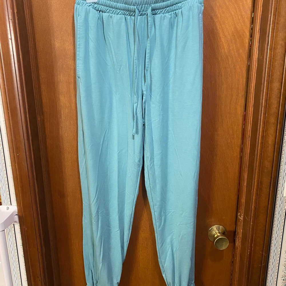 Lands' End Women's Aqua Pajama Pants